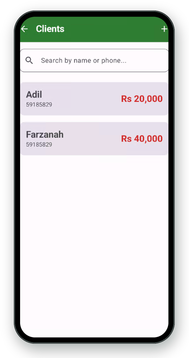 Customer list